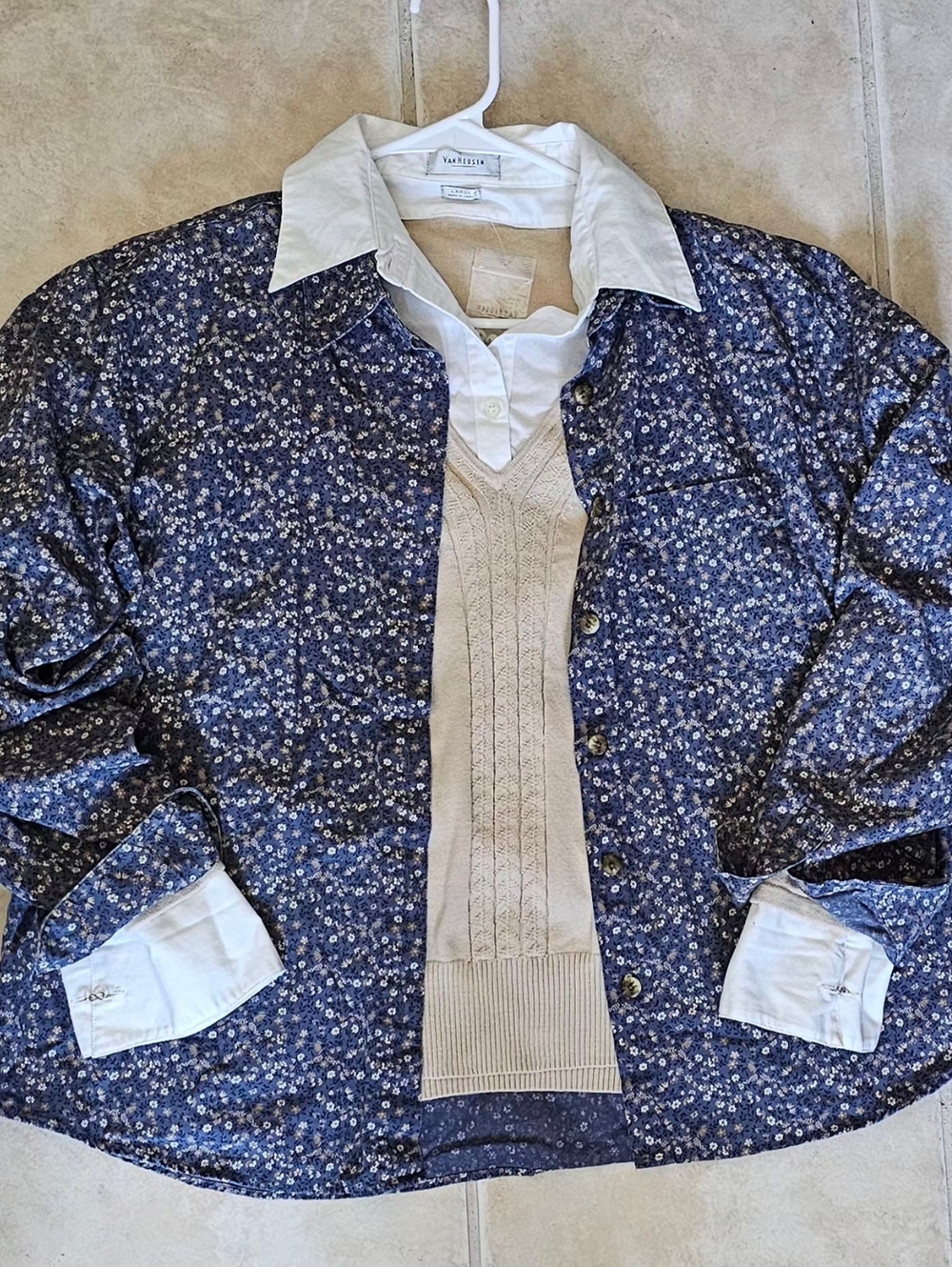 Vintage L.L. Bean Floral Button Down Womens Long Sleeve Cotton Classic Preppy